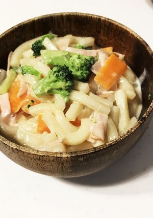 子どもも大好き！クリームうどん-レシピのメイン写真