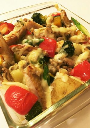 酒粕入り、手羽中と野菜のグリル焼き-レシピのメイン写真
