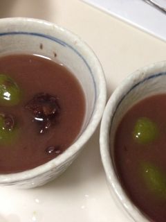 冷ぜんざい*抹茶団子-レシピのメイン写真