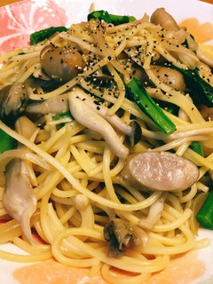 きのことのらぼう菜のパスタ-レシピのメイン写真