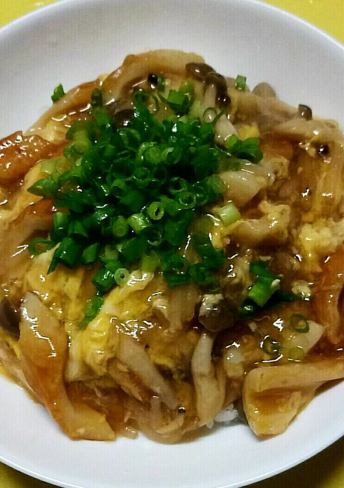 ちくわ 卵 しめじ もやしのあんかけ丼♡-レシピのメイン写真