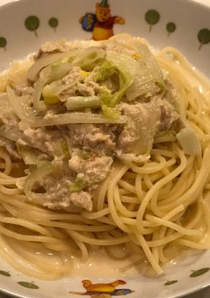 シーチキンと白菜の、濃厚クリームパスタ！-レシピのメイン写真