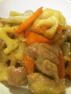鶏もも肉と根菜の炒め煮-レシピのメイン写真