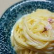 桜塩漬けとクリームチーズの春パスタ