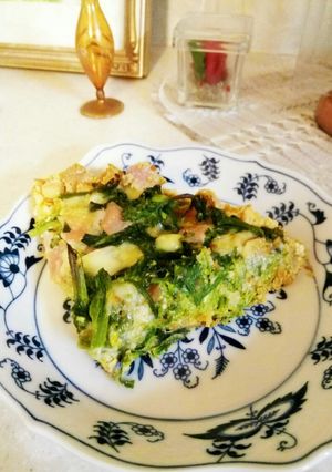 残ったクラッカーで菜の花の簡単キッシュ-レシピのメイン写真