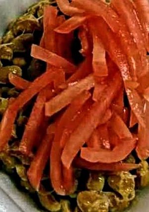 納豆には紅生姜‼️究極の薬味♪納豆ご飯-レシピのメイン写真