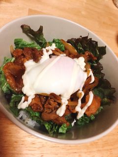 簡単!美味しい♡豚コマ肉でプルコギ丼-レシピのメイン写真