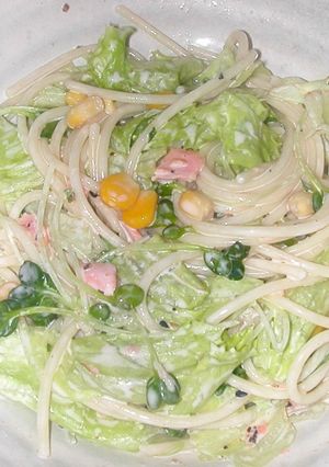 焼き鮭入りスパゲティサラダ-レシピのメイン写真