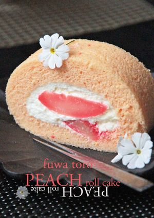 ふわとろピーチのロールケーキ-レシピのメイン写真