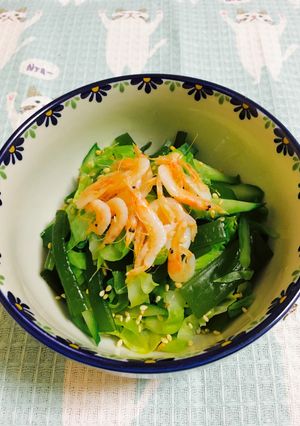 茎わかめの旬サラダ♪-レシピのメイン写真