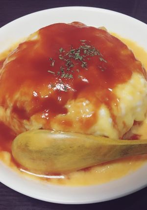 卵贅沢使用のオムライス♡-レシピのメイン写真