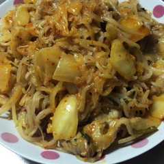 A picture of 子供も食べられる豚キムチ.