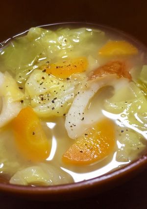 春キャベツとちくわのスープ♡-レシピのメイン写真