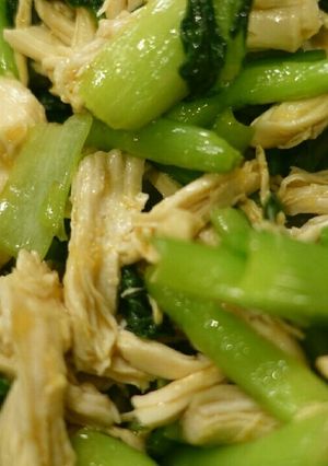 ターサイと鶏むね肉のにんにく和え-レシピのメイン写真
