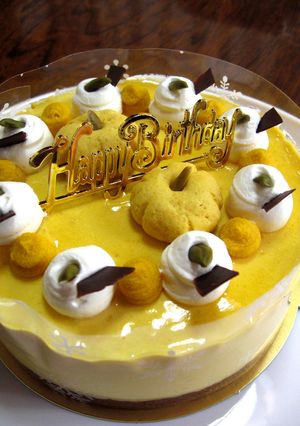 * かぼちゃムースケーキ *-レシピのメイン写真