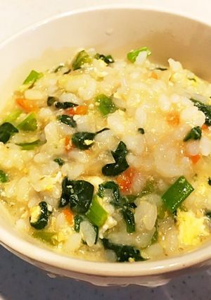 残りご飯で 野菜たっぷり卵雑炊 味噌風味-レシピのメイン写真