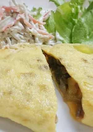 ＊祖母のひき肉とじゃがいものオムレツ＊-レシピのメイン写真