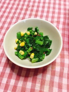 菜の花とコーンの梅しそ和え-レシピのメイン写真