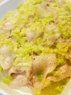 新玉ねぎ・白菜・豚バラ肉の酒蒸し-レシピのメイン写真