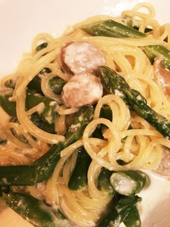 簡単☆アスパラのあっさりクリームパスタ-レシピのメイン写真