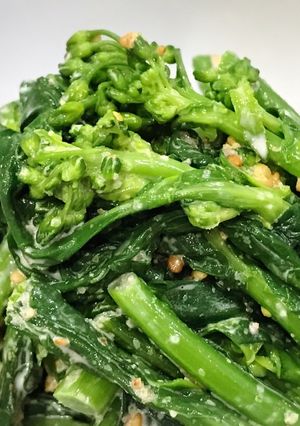 菜っ葉のゴママヨ和え♡美味しい茹で方♪-レシピのメイン写真