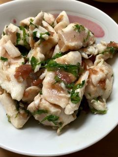 もう一品に 鶏ササミの梅肉あえ-レシピのメイン写真