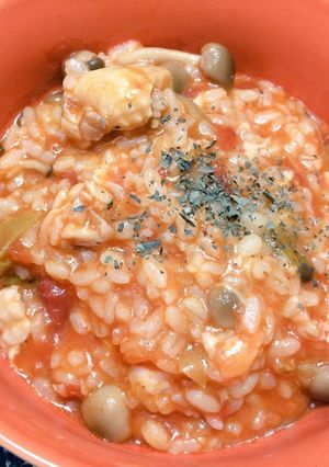 鶏肉のトマト煮込み&トマトリゾット-レシピのメイン写真