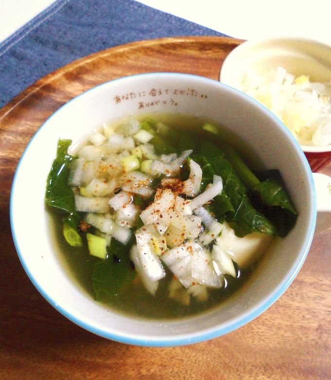 菜花と豆腐のおつゆ　ねぎの香り♪-レシピのメイン写真