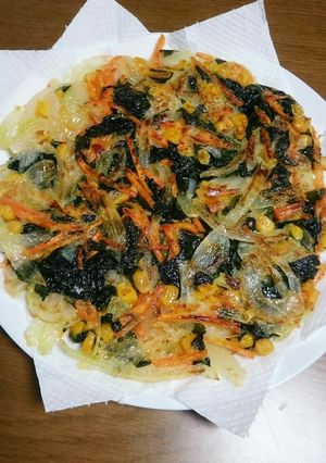 フライパンで大きなかき揚げ!-レシピのメイン写真