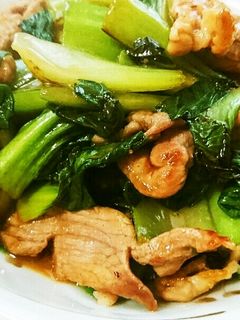 チンゲン菜と豚肉のオイスターソース炒め-レシピのメイン写真