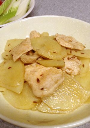 新じゃがと鶏むね肉のクミン炒め-レシピのメイン写真