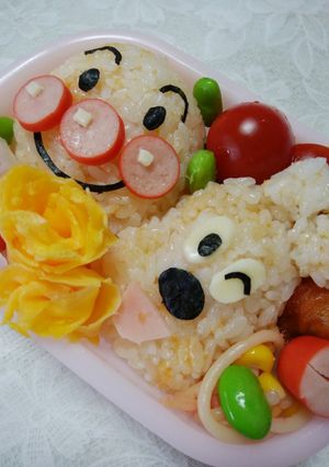 キャラ弁⭐アンパンマンと名犬チーズ⭐-レシピのメイン写真