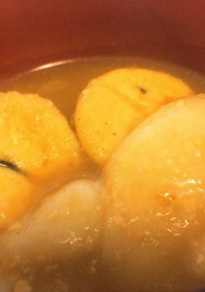 簡単&腹持ち良し♡がんも&餅のお味噌汁♪-レシピのメイン写真