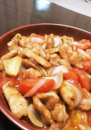 美肌！疲労回復に！トマトと豚の生姜焼き☆-レシピのメイン写真