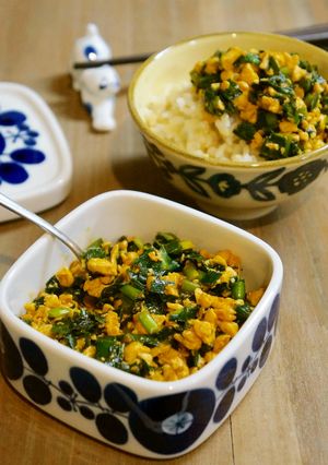 炒り豆腐で＊ニラたっぷりピリ辛肉味噌風-レシピのメイン写真