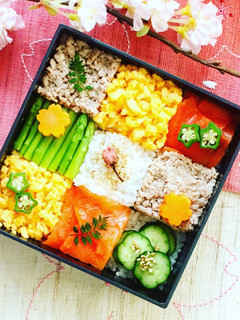 歓声が上がる*春のお花見モザイク弁当-レシピのメイン写真
