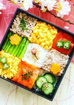 歓声が上がる＊春のお花見モザイク弁当-レシピのメイン写真