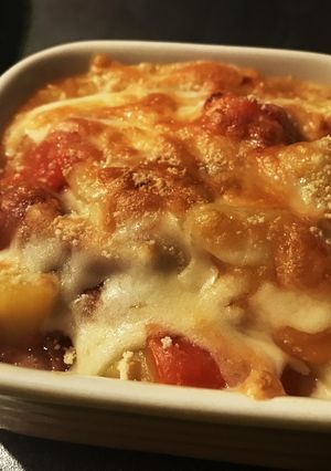 トマトとじゃが芋の簡単おつまみグラタン-レシピのメイン写真
