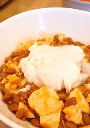 辛っ！！豆腐納豆丼！！-レシピのメイン写真