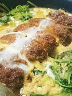 簡単‼三つ葉香るマグロカツの卵とじ-レシピのメイン写真