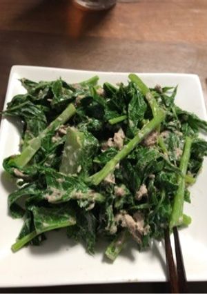青ヶ島直伝！明日葉と鯖缶のマヨ和え-レシピのメイン写真