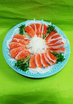 鮭のカルパッチョ☆お手軽ソース-レシピのメイン写真