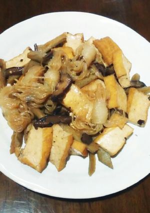 フライパンで!小結白滝と厚揚げのごぼう煮-レシピのメイン写真