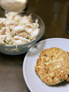 豆腐ハンバーグとササミサラダ-レシピのメイン写真