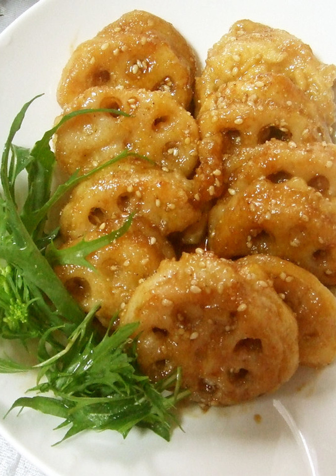 レンコンの揚げ焼きが激旨！たれが決め手！-レシピのメイン写真
