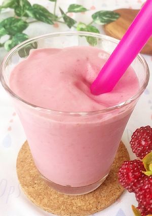 お豆腐でヘルシー❁苺シェイク-レシピのメイン写真