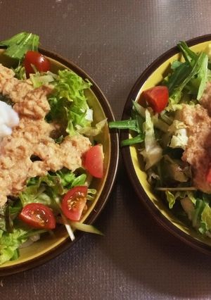 サラダうどん 胡麻味噌マヨだれ-レシピのメイン写真