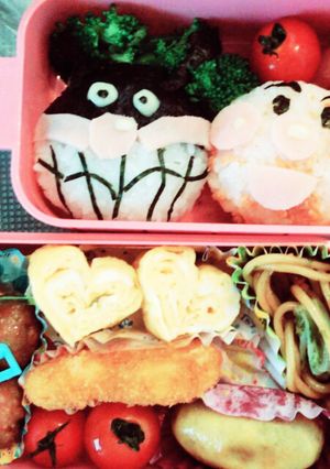 キャラ弁/アンパンマン＆バイキンマン-レシピのメイン写真