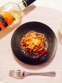 うに醤油のおつまみクリームパスタ-レシピのメイン写真