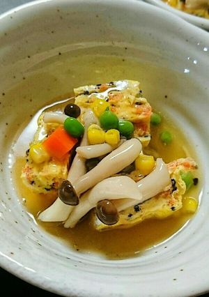 【★だし巻き玉子のきのこあんかけ★】-レシピのメイン写真